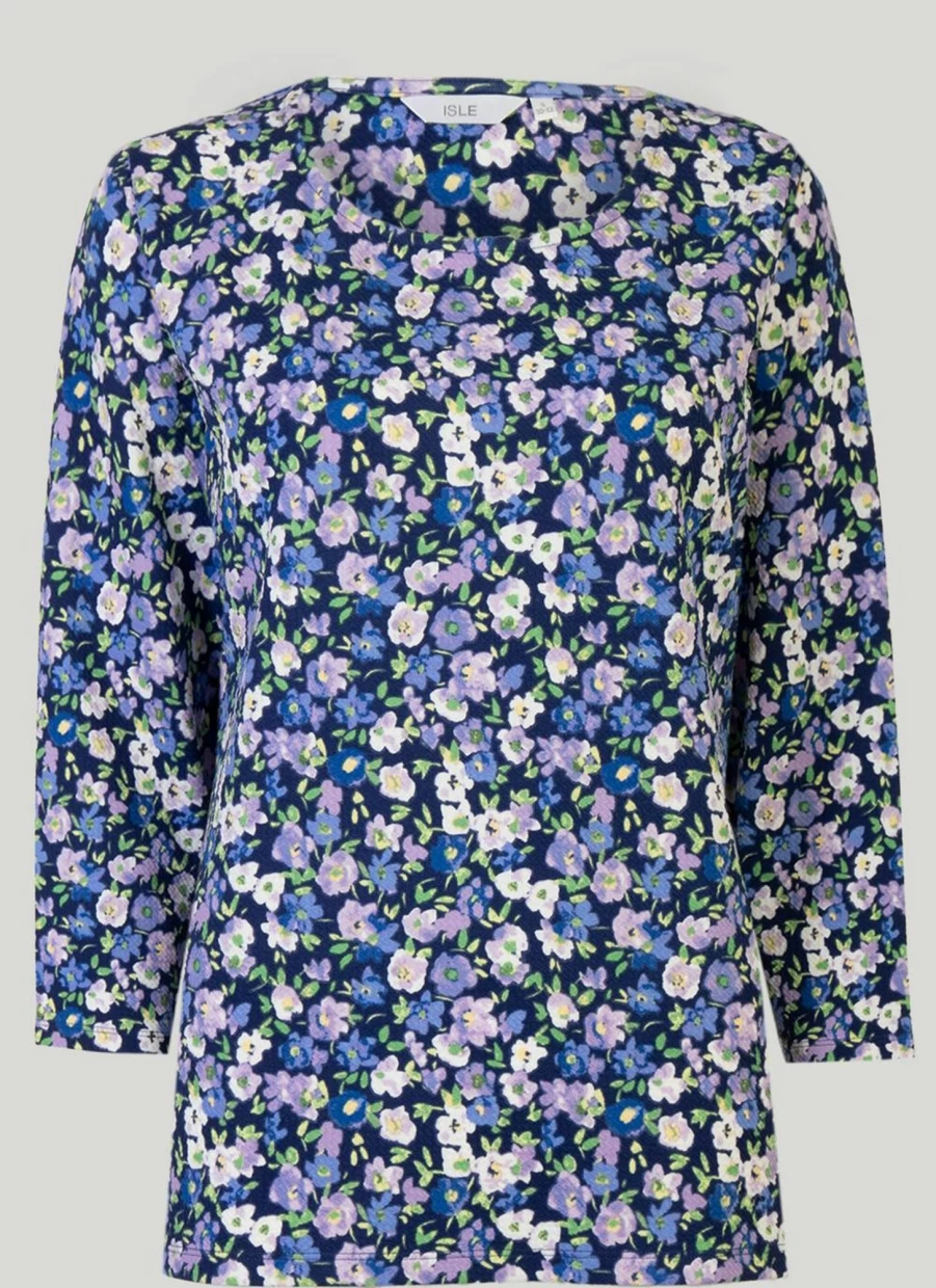 "Isle Women's Textured Print Top - Stylish & Trendy Blouse for Women"