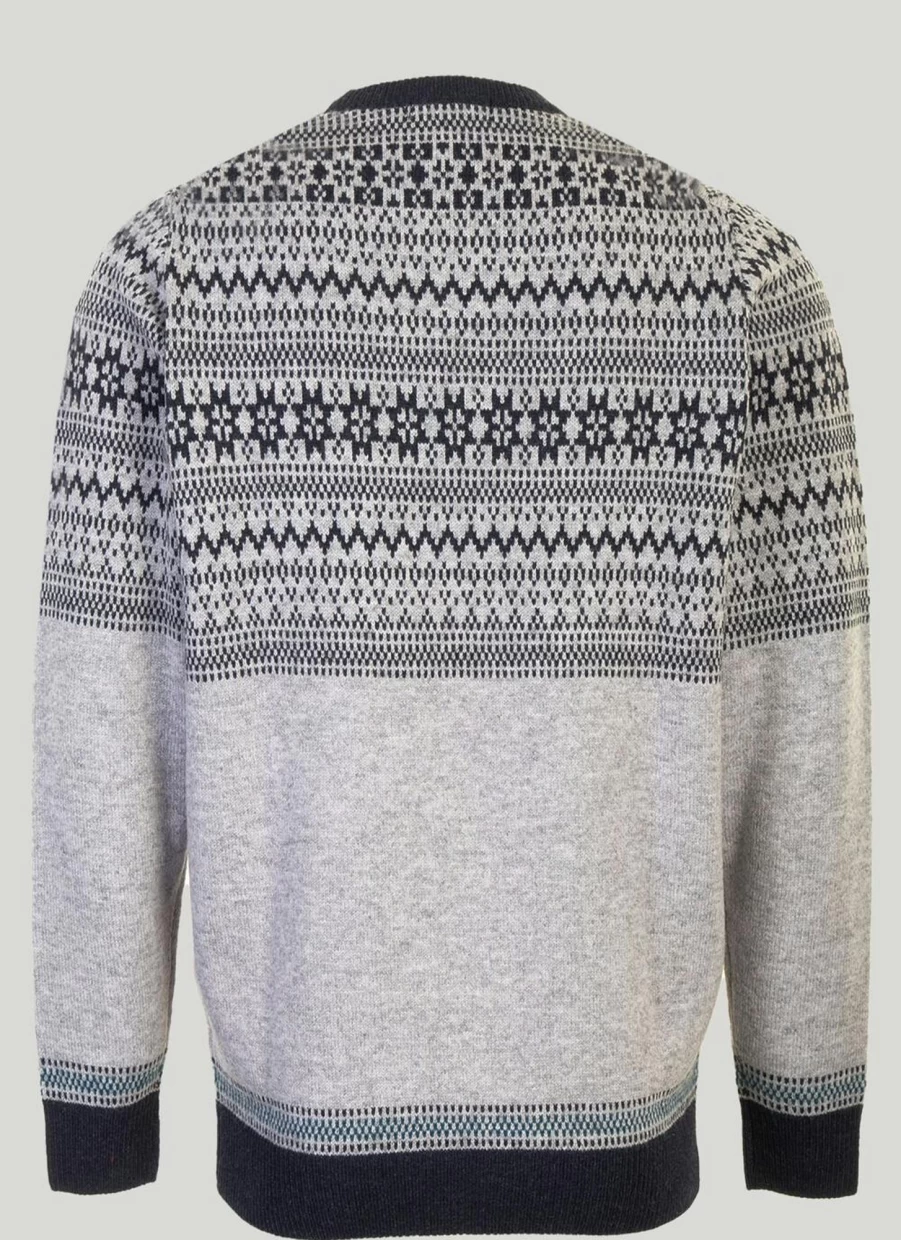 James Pringle Men's Machine Washable Lambswool Fairisle Jumper - Premium Knit Sweater for Men