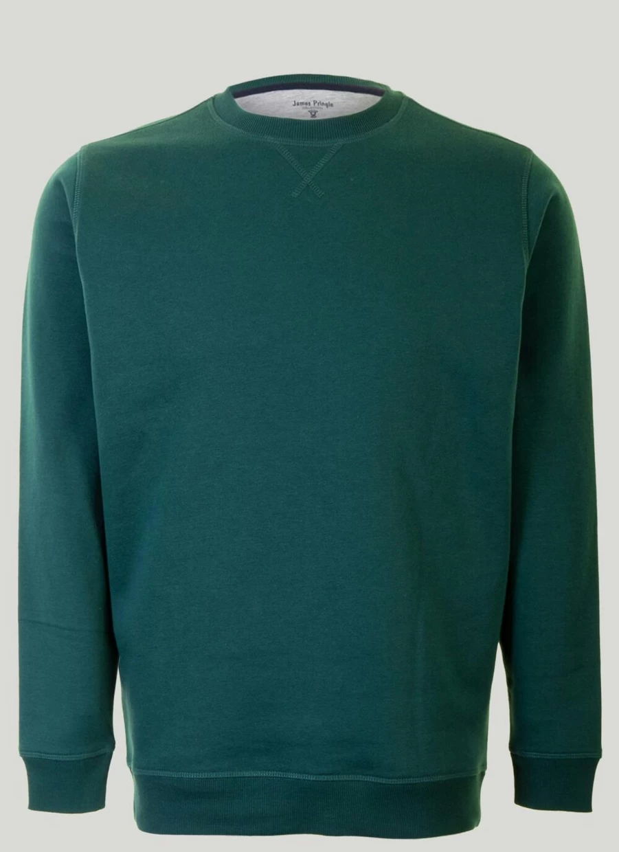 James Pringle Men's Crew Neck Sweatshirt - Classic Cotton Comfort Fit Pullover