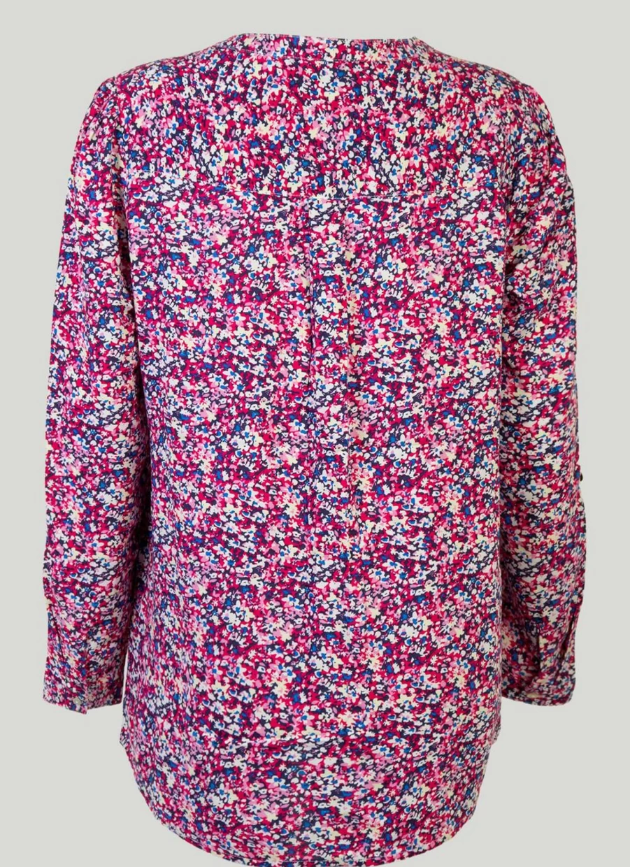 "Isle Women's Floral Ditsy Print Blouse - Stylish Casual Tops"