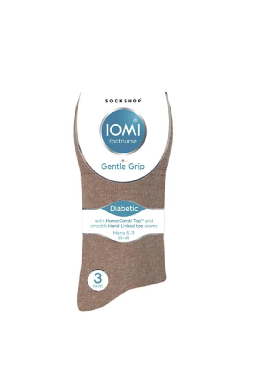 Gentle Grip Men's 3 Pack Diabetic Socks for Circulation & Comfort - Non-Binding Moisture Wicking