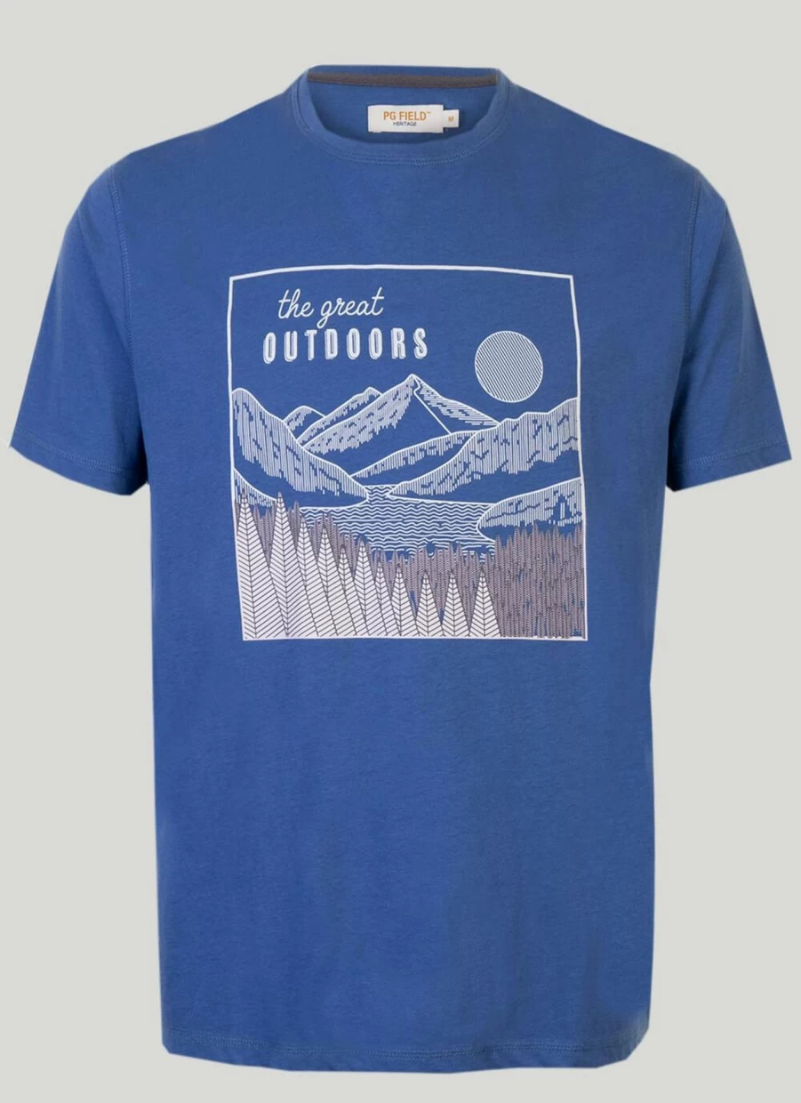 PG Field Men's Graphic Print T-Shirt - Stylish Casual Tee for Men
