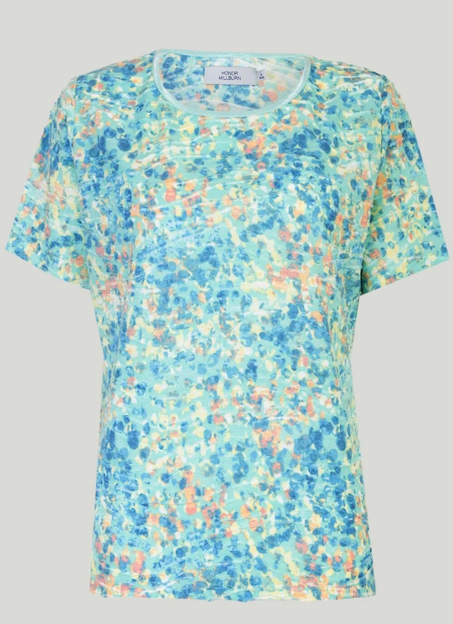 Honor Millburn Women's Printed Wave Graphic T-Shirt - Stylish Casual Tee