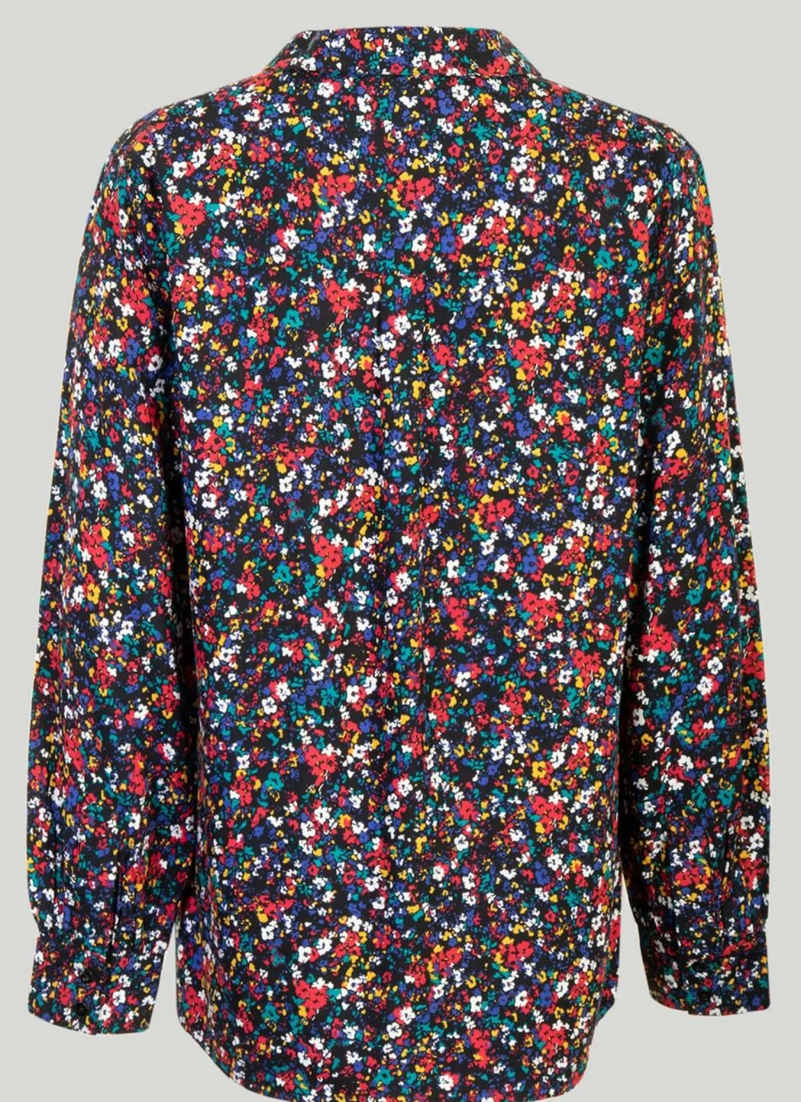 "Isle Women's Stylish Multi Printed Blouse - Trendy Floral & Geometric Design Top"