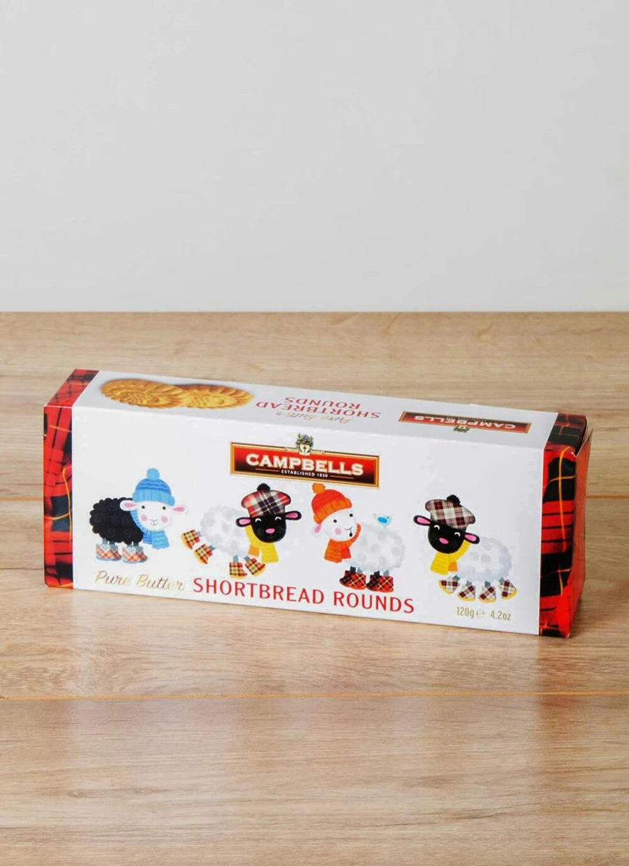 Campbells Shortbread Sheep Shaped Butter Cookies - Traditional Scottish Rounds