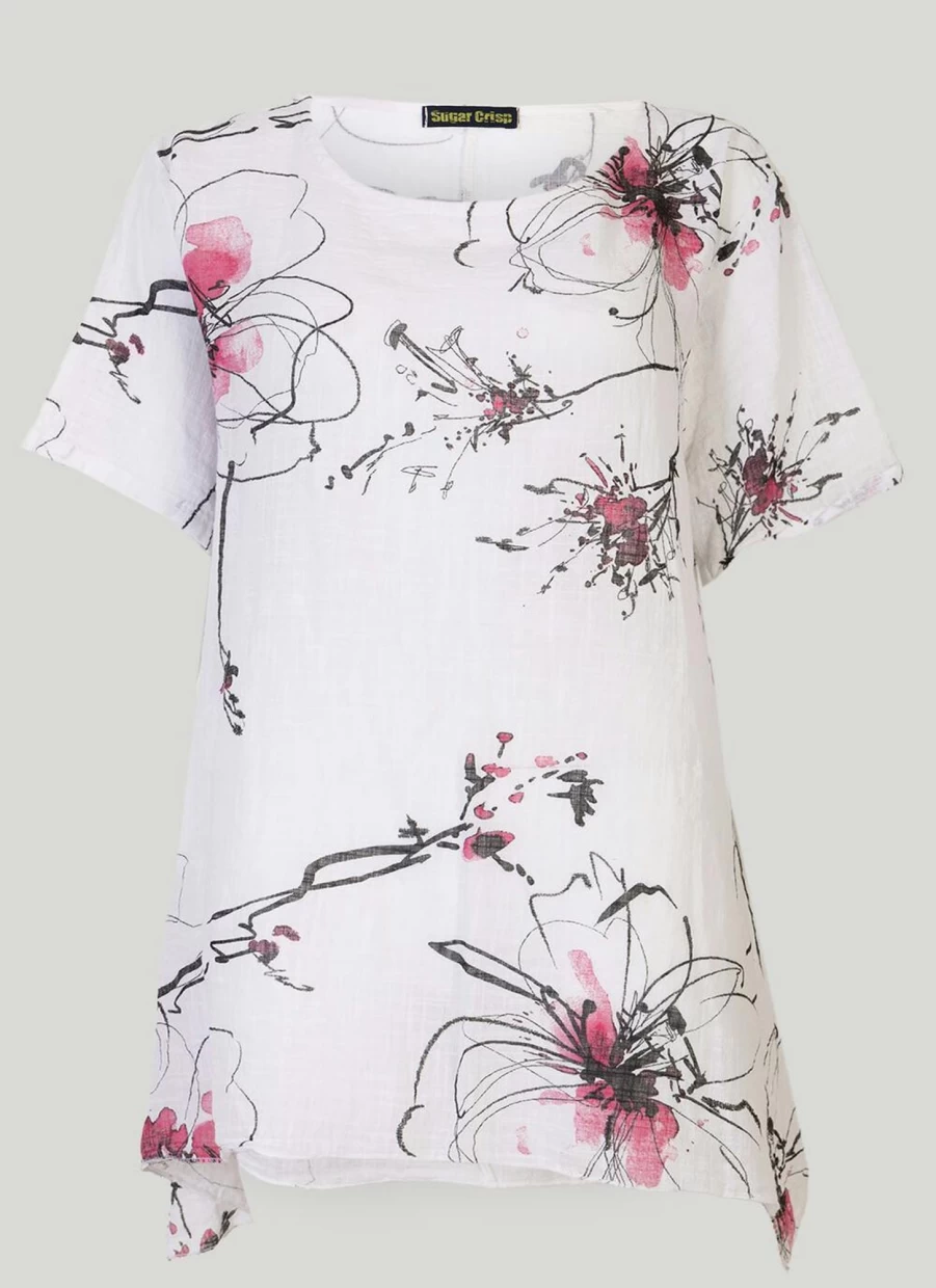 "Women's Floral Print Top by Sugar Crisp – Stylish Blouse for Casual Wear"