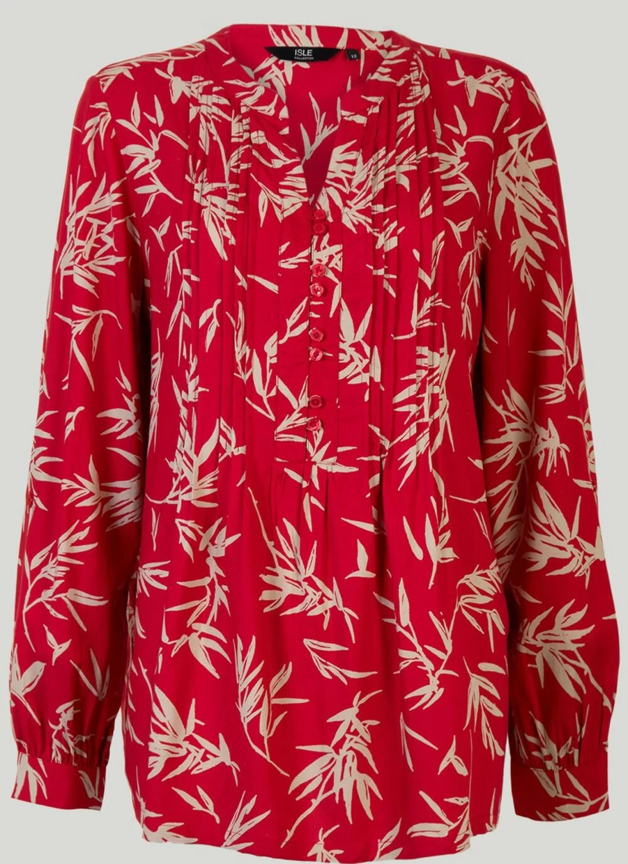 Isle Women's Printed Blouse - Stylish Floral Top for Casual & Formal Wear