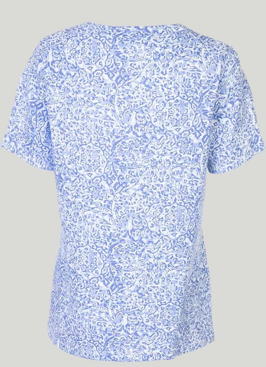 Isle Women's Floral Print V-Neck T-Shirt - Soft Casual Blouse
