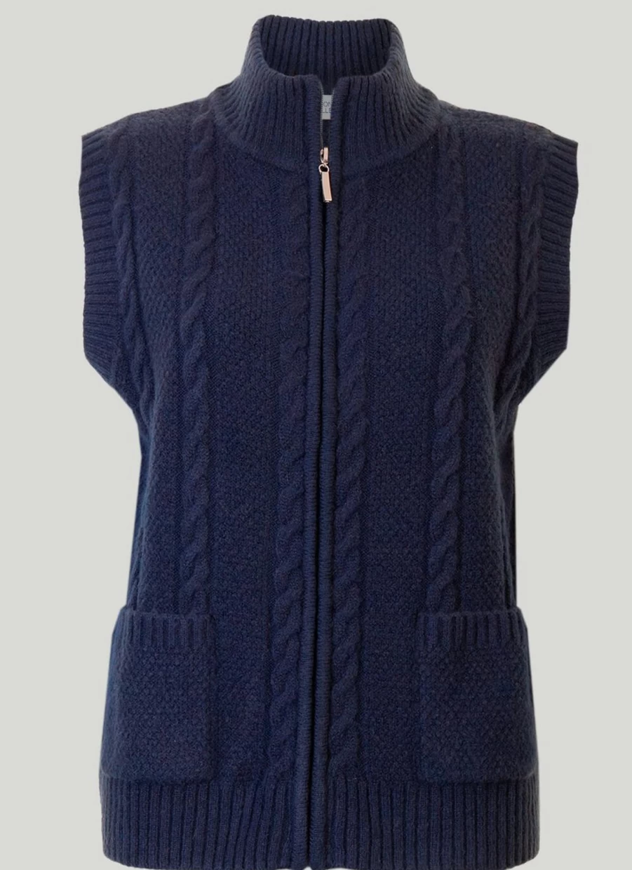 Honor Millburn Women's Zip Front Waistcoat - Stylish Casual Vest for Everyday Wear
