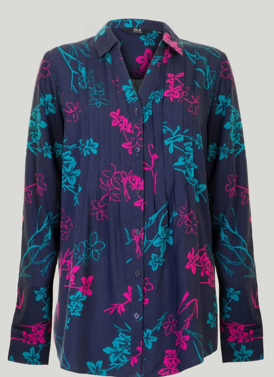 "Isle Women's Floral Print Blouse - Stylish Floral Top for Women"