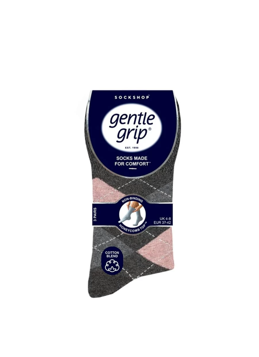 "Gentle Grip Women's 3 Pack Comfortable Breathable Socks"