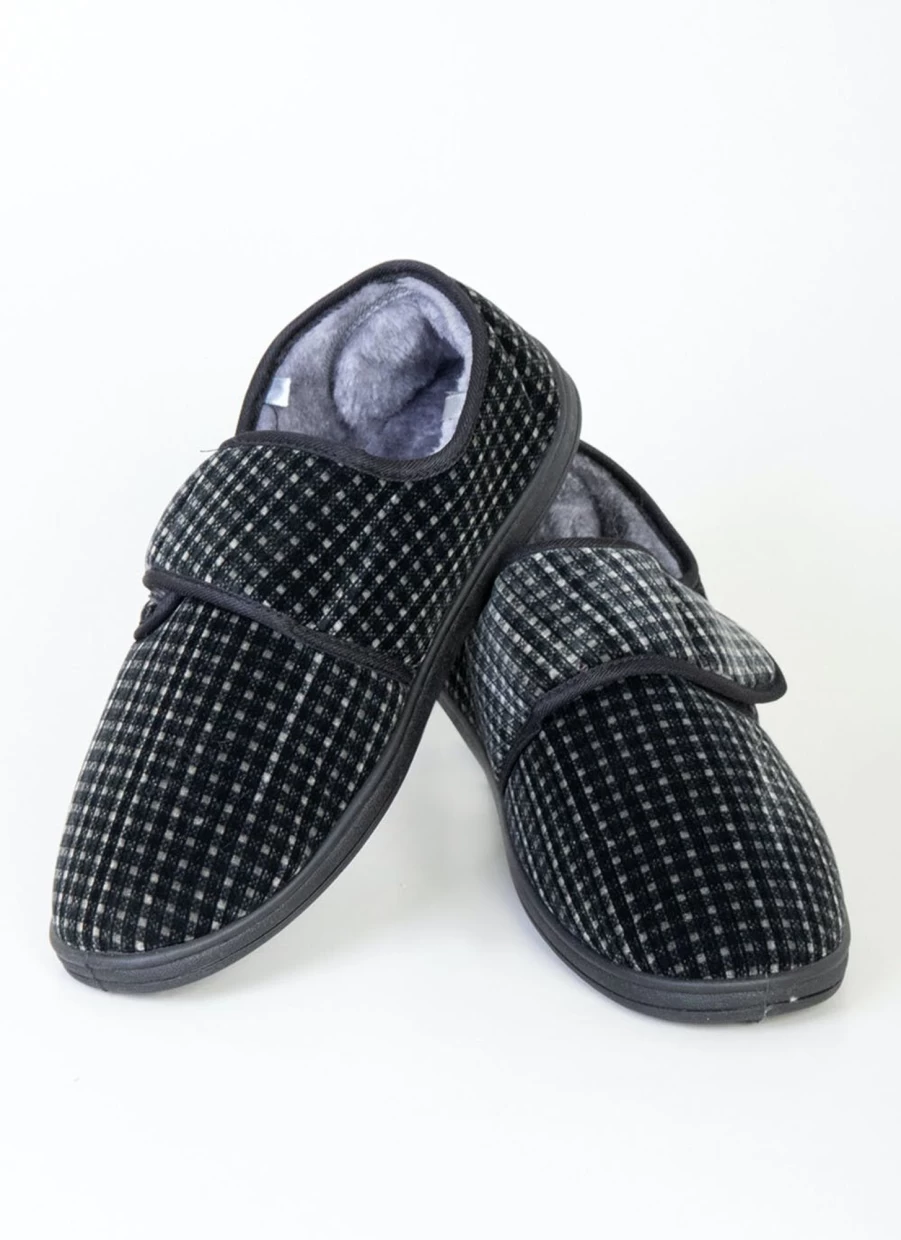 James Pringle Men's Touch Fasten Slippers - Comfortable & Secure Fit