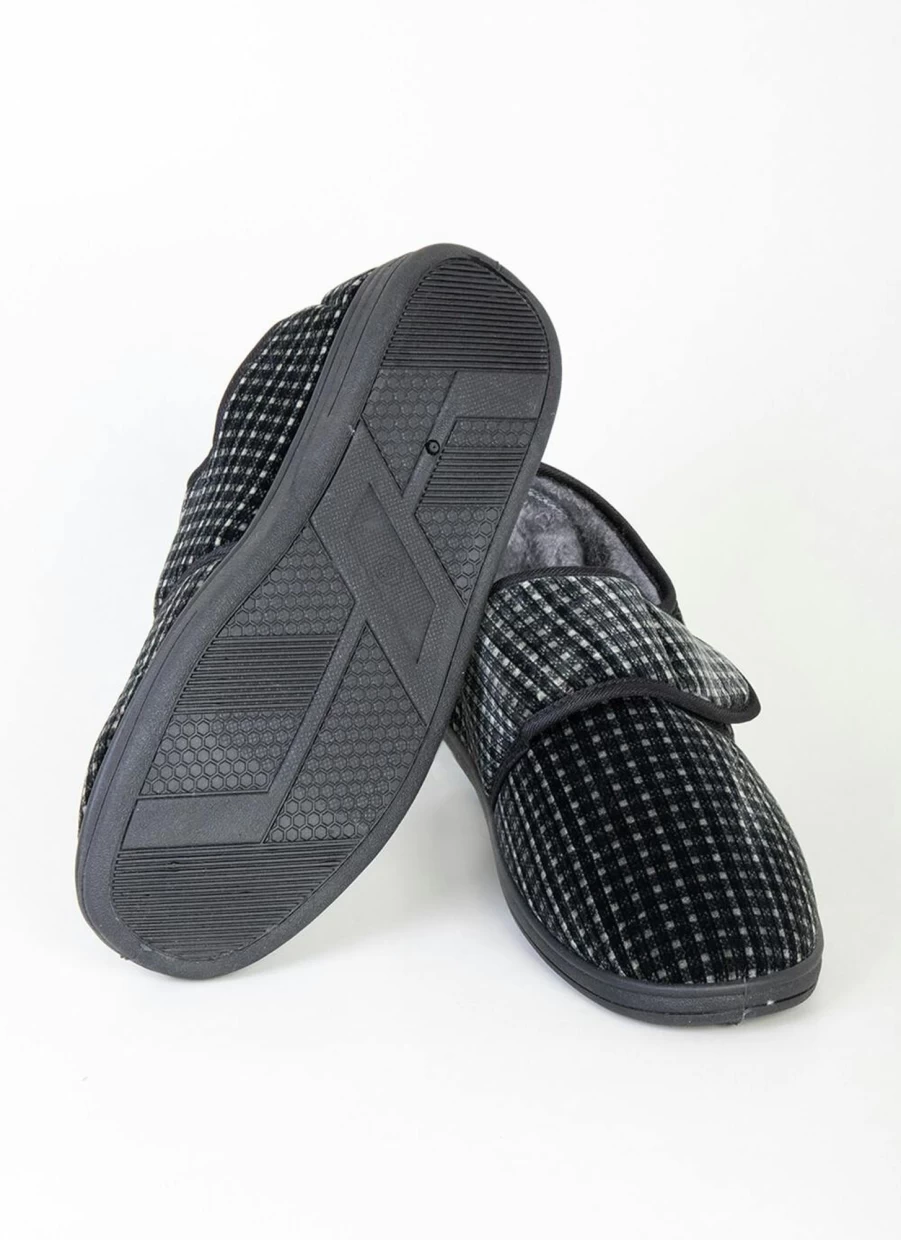 James Pringle Men's Touch Fasten Slippers - Comfortable & Secure Fit