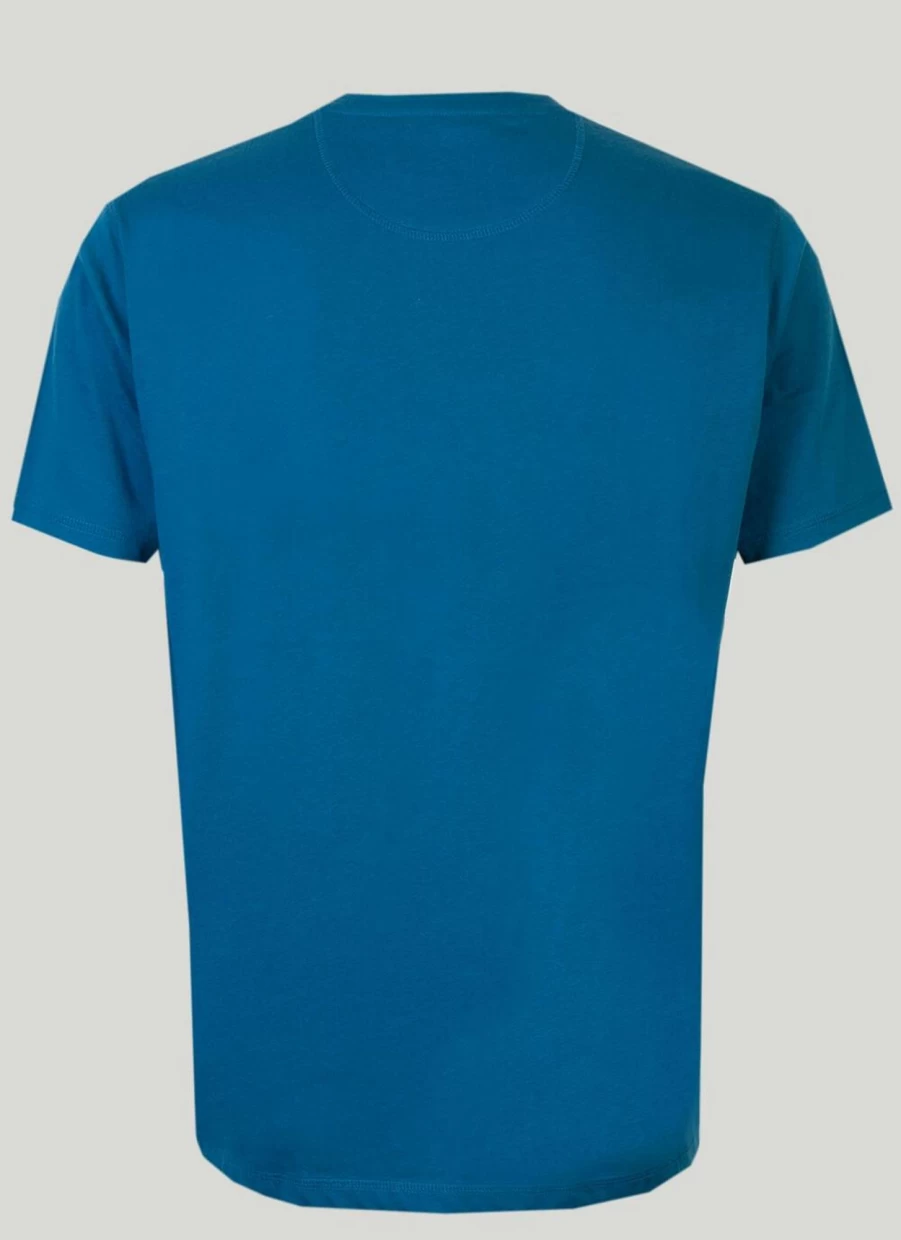 PG Field Men's Teal Graphic Print T-Shirt - Stylish Casual Crewneck Tee