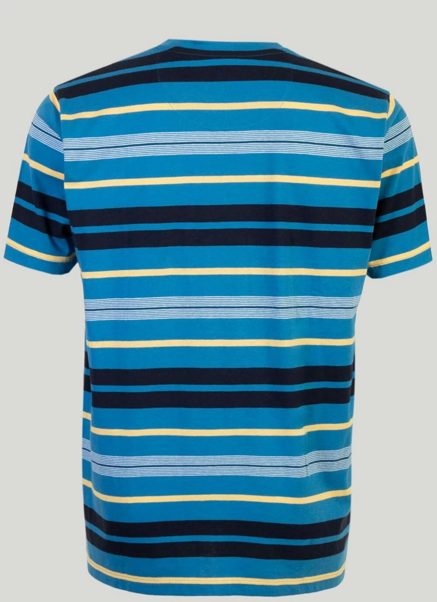 James Pringle Men's Classic Stripe Cotton T-Shirt - Comfortable Casual Tee