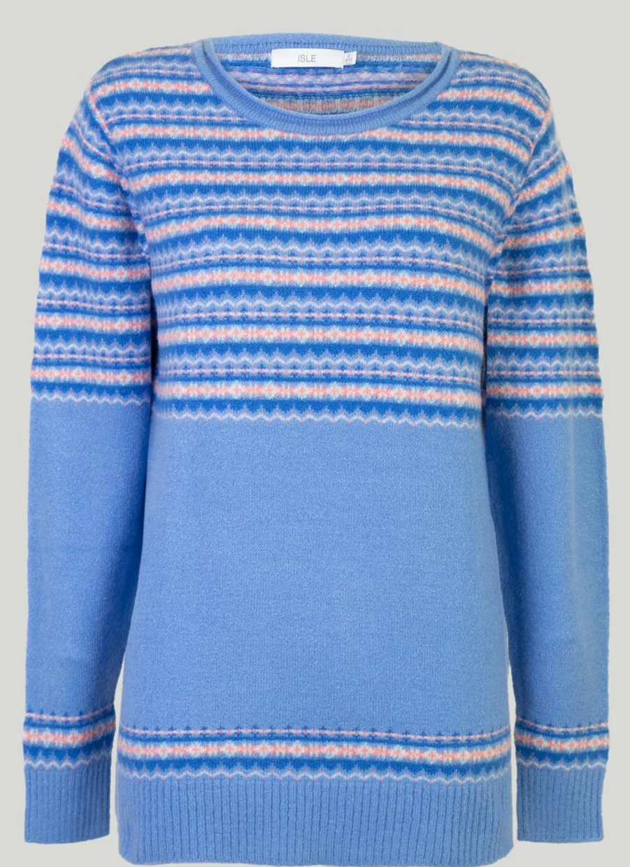 "Isle Women's Fairisle Yoke Knit Sweater"
