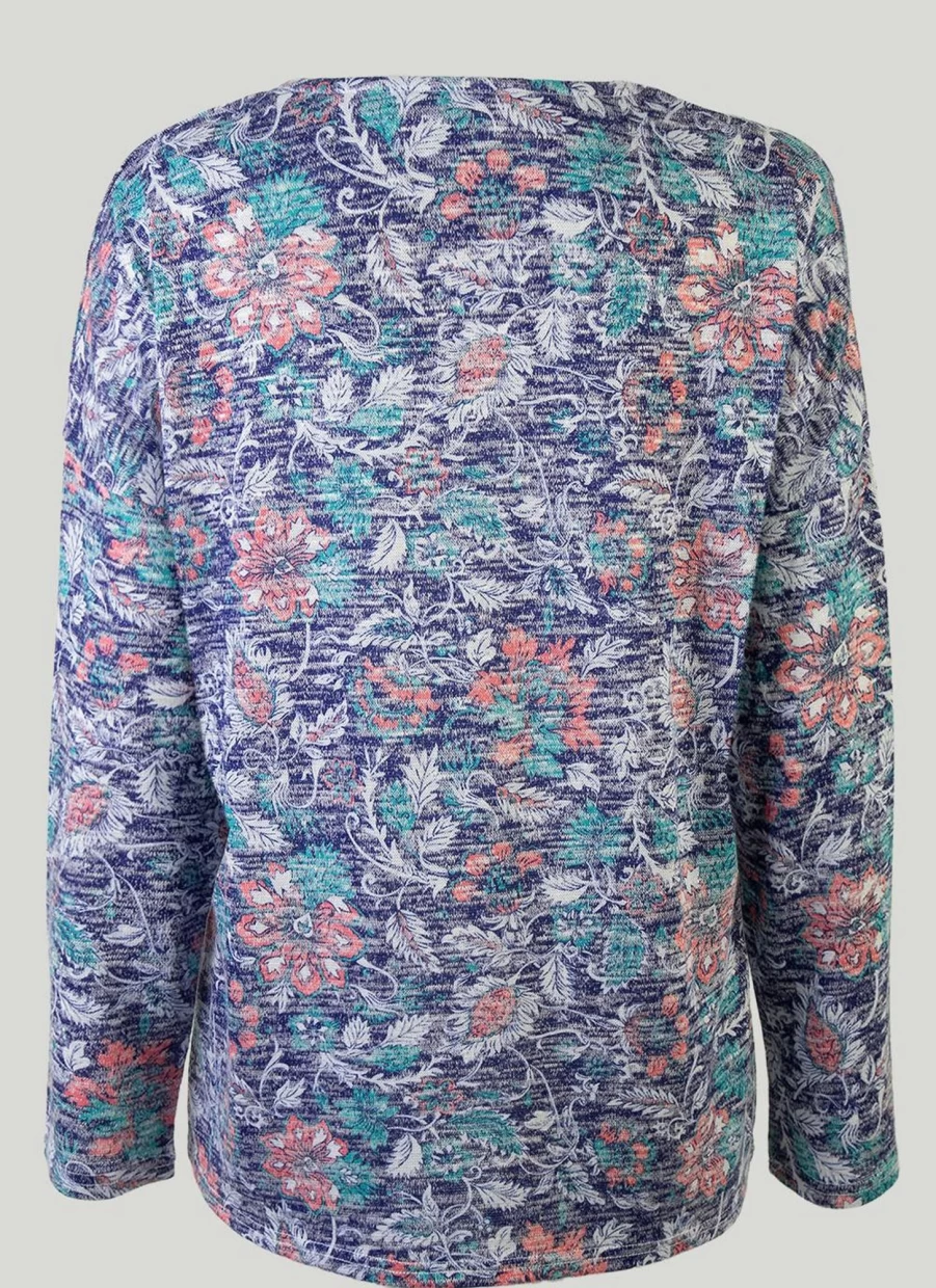 "Isle Women's Floral Print Top - Stylish Casual Blouse for Everyday Wear"