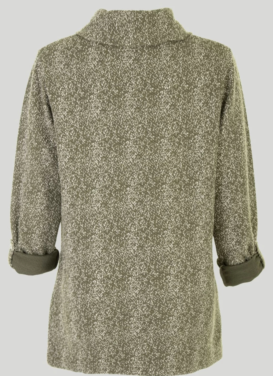"Isle Women's Textured Cowl Neck Top - Soft Knit Pullover Sweater"