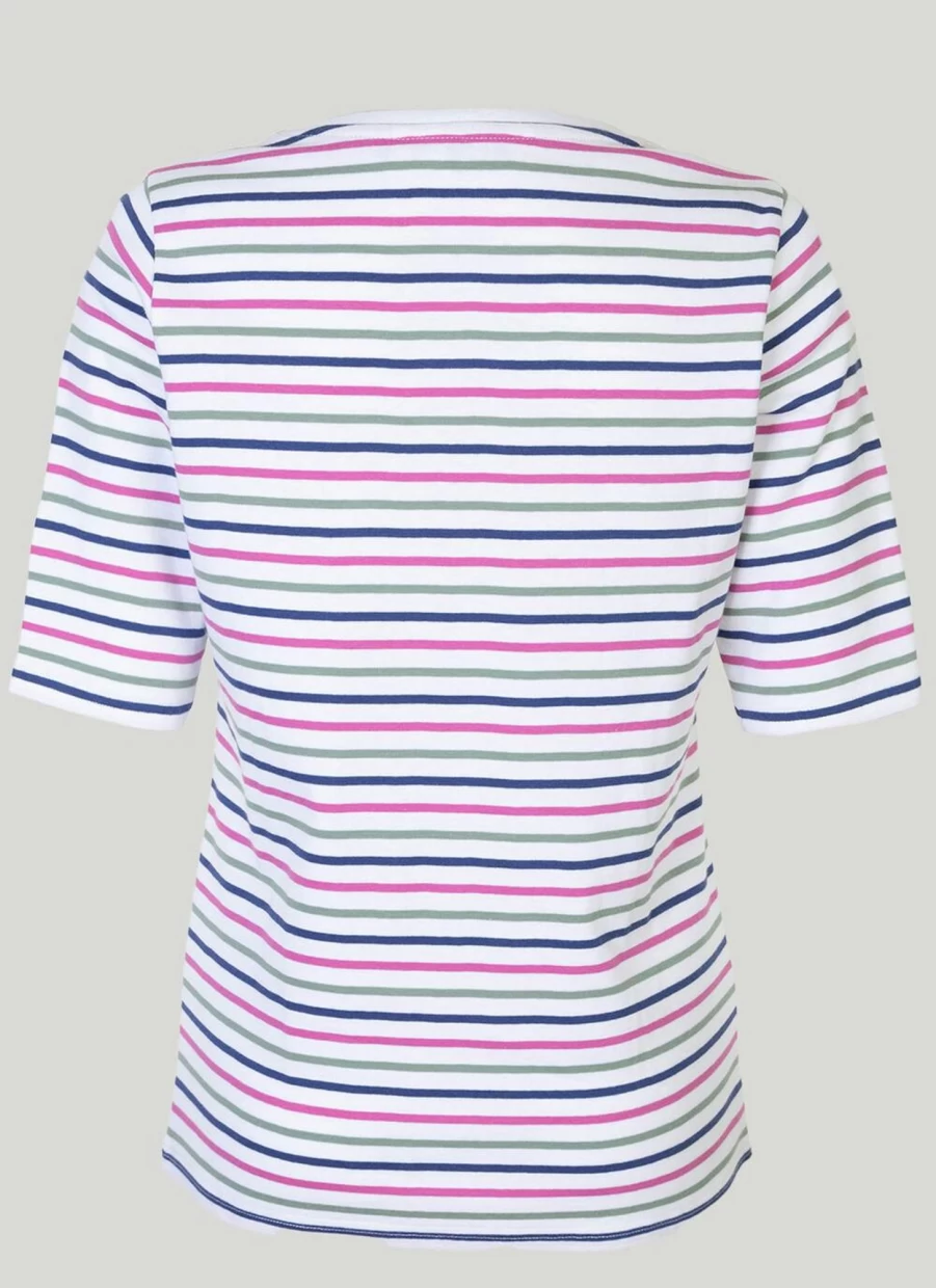 "Isle Women's Stripe T-Shirt: Classic Fit, Comfortable Cotton Top"