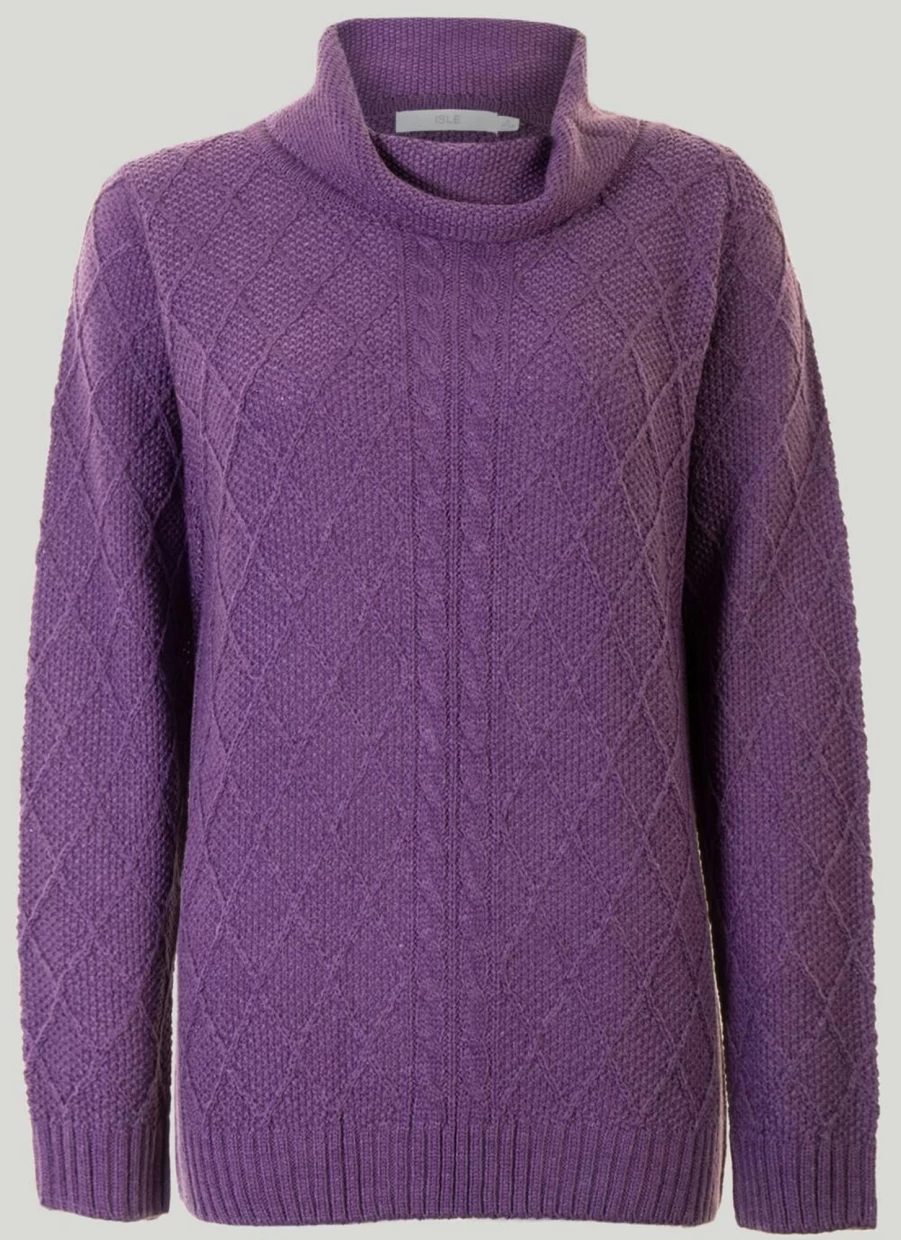 Isle Women's Bardot Neck Jumper - Soft Knit Off-Shoulder Sweater