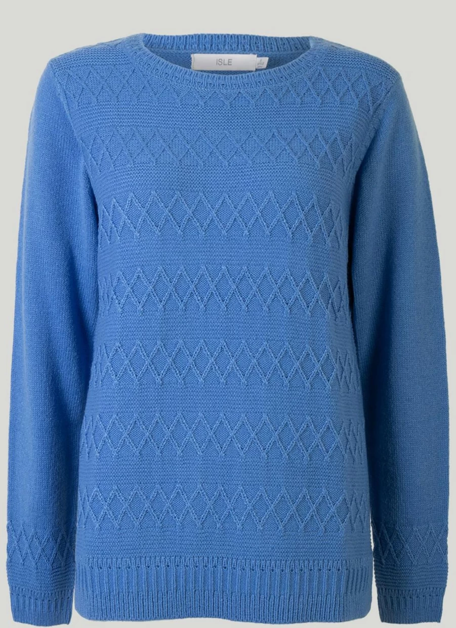 Isle Women's Crew Neck Jumper - Soft Knit Sweater for Comfort & Style