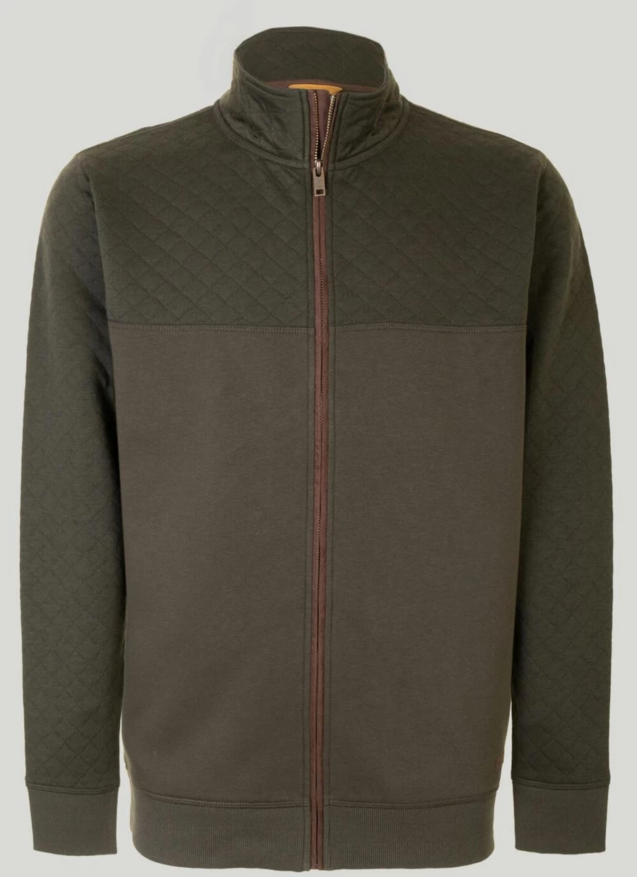 PG Field Men's Quilted Zip-Up Sweatshirt - Lightweight Comfort & Stylish Design
