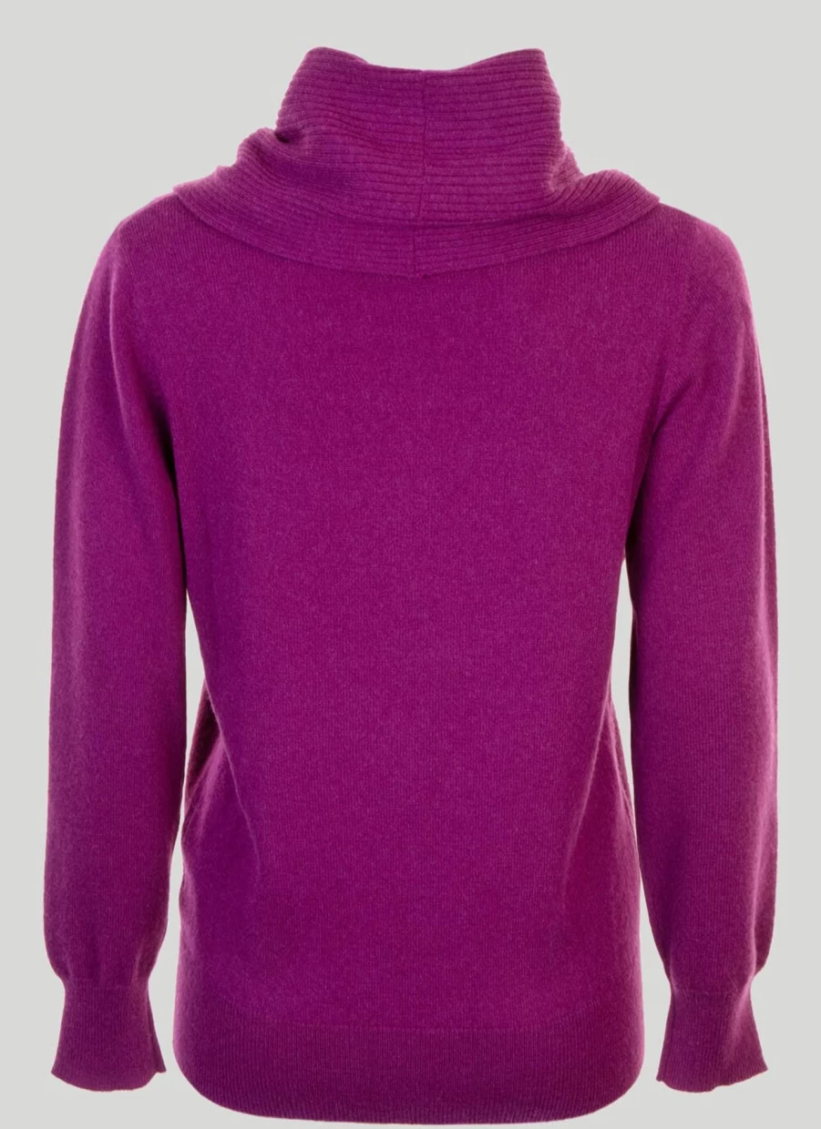 Gleneagles Women's Cashmere Cowl Neck Sweater Soft Luxury Knit Pullover