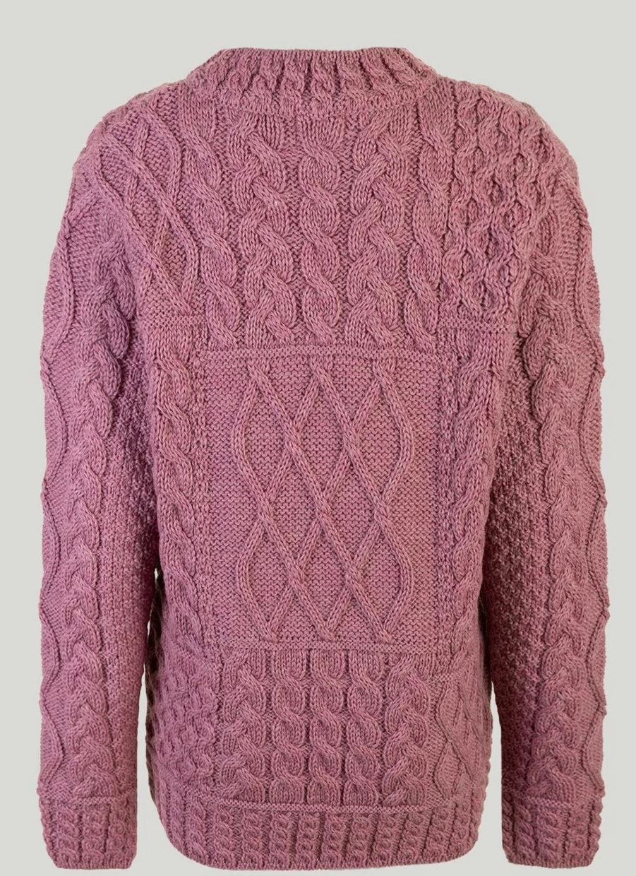 Artisan Knitwear Women's Aran Wool Turtle Neck Cable Jumper