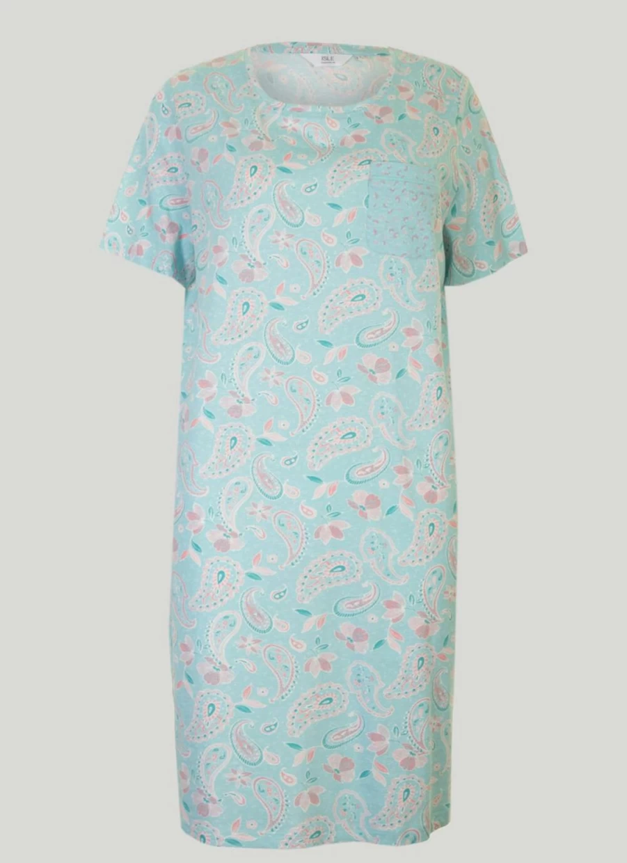 Isle Women's Floral Print Nightie - Soft Comfort Sleepwear for Women
