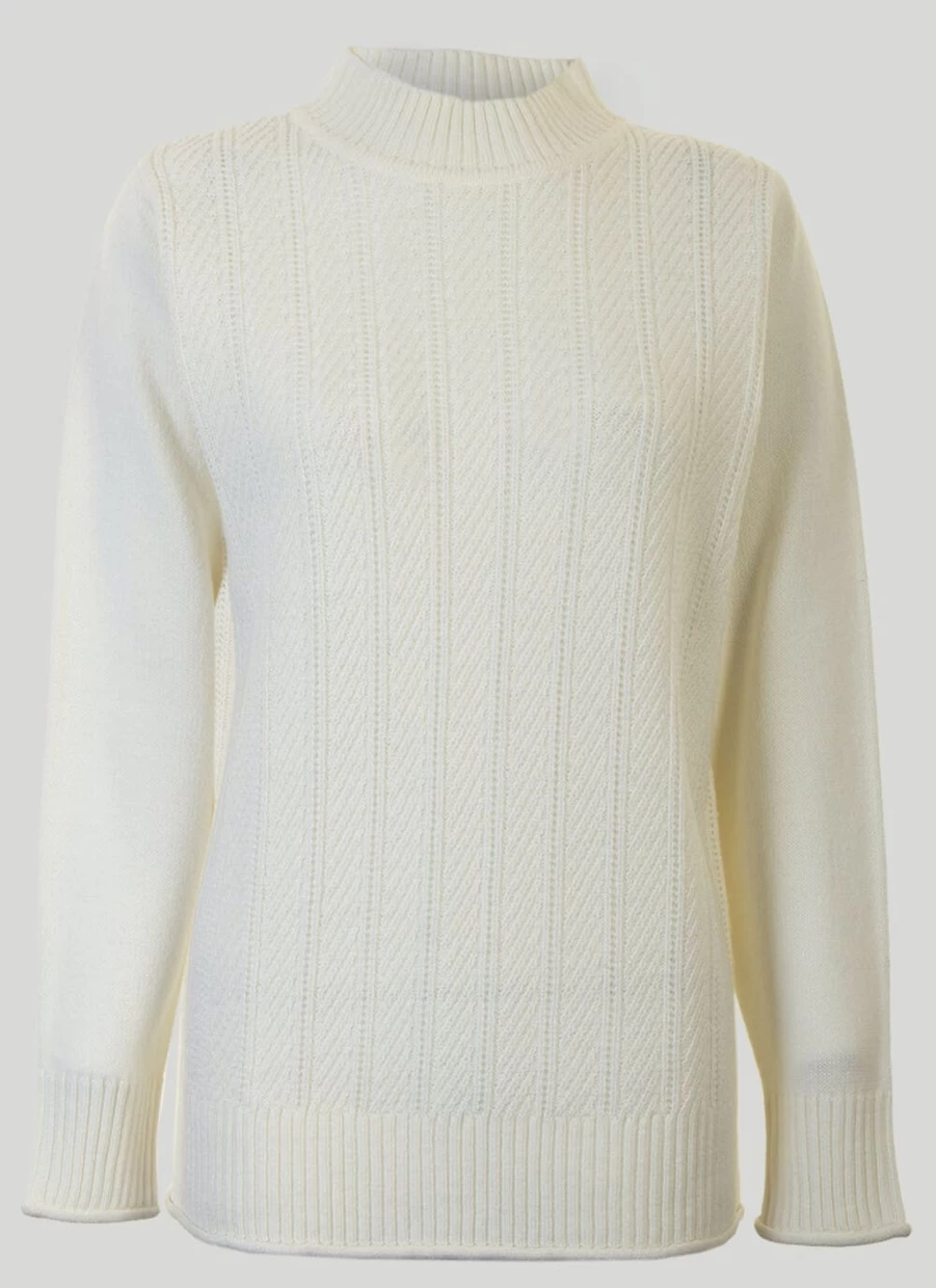 Isle Women's Turtleneck Jumper - Soft Knit Slim Fit Sweater for Winter Warmth