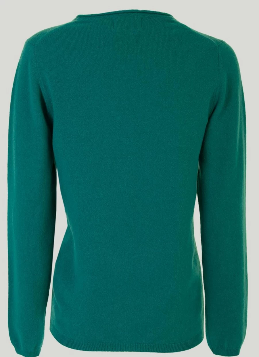 Gleneagles Women's Cashmere V-Neck Jumper Soft Luxurious Sweater