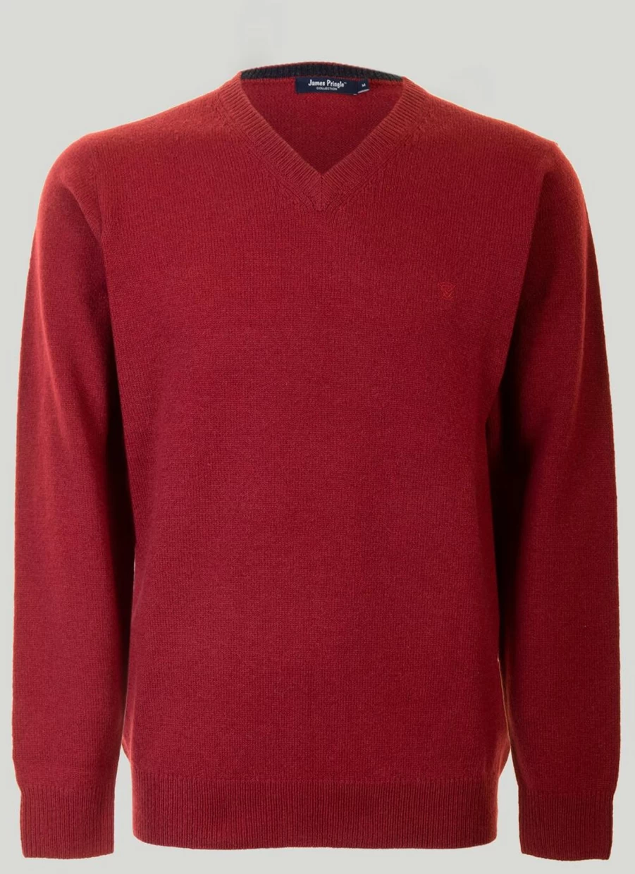 James Pringle Men's Machine Washable Lambswool Jumper - Soft & Durable Knit Sweater