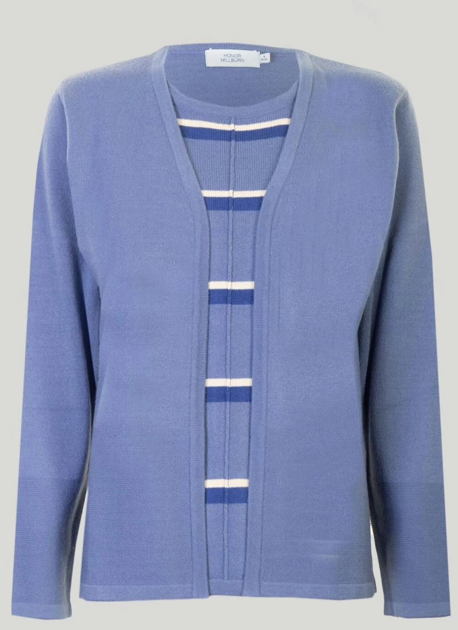 Honor Millburn Women's Blue 2-In-1 Jumper - Stylish & Comfortable Knitwear