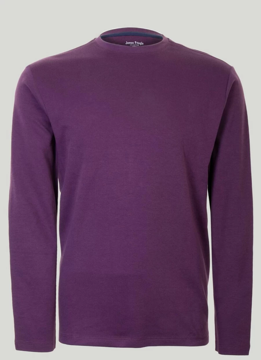 James Pringle Men's Long Sleeve Crew Neck Jersey Top - Comfortable Casual Wear