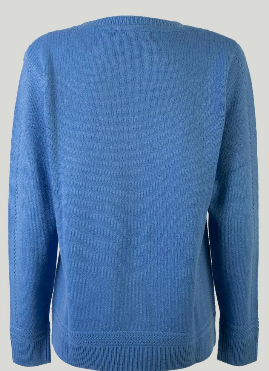Isle Women's Cable Knit Yoke Jumper Sweater