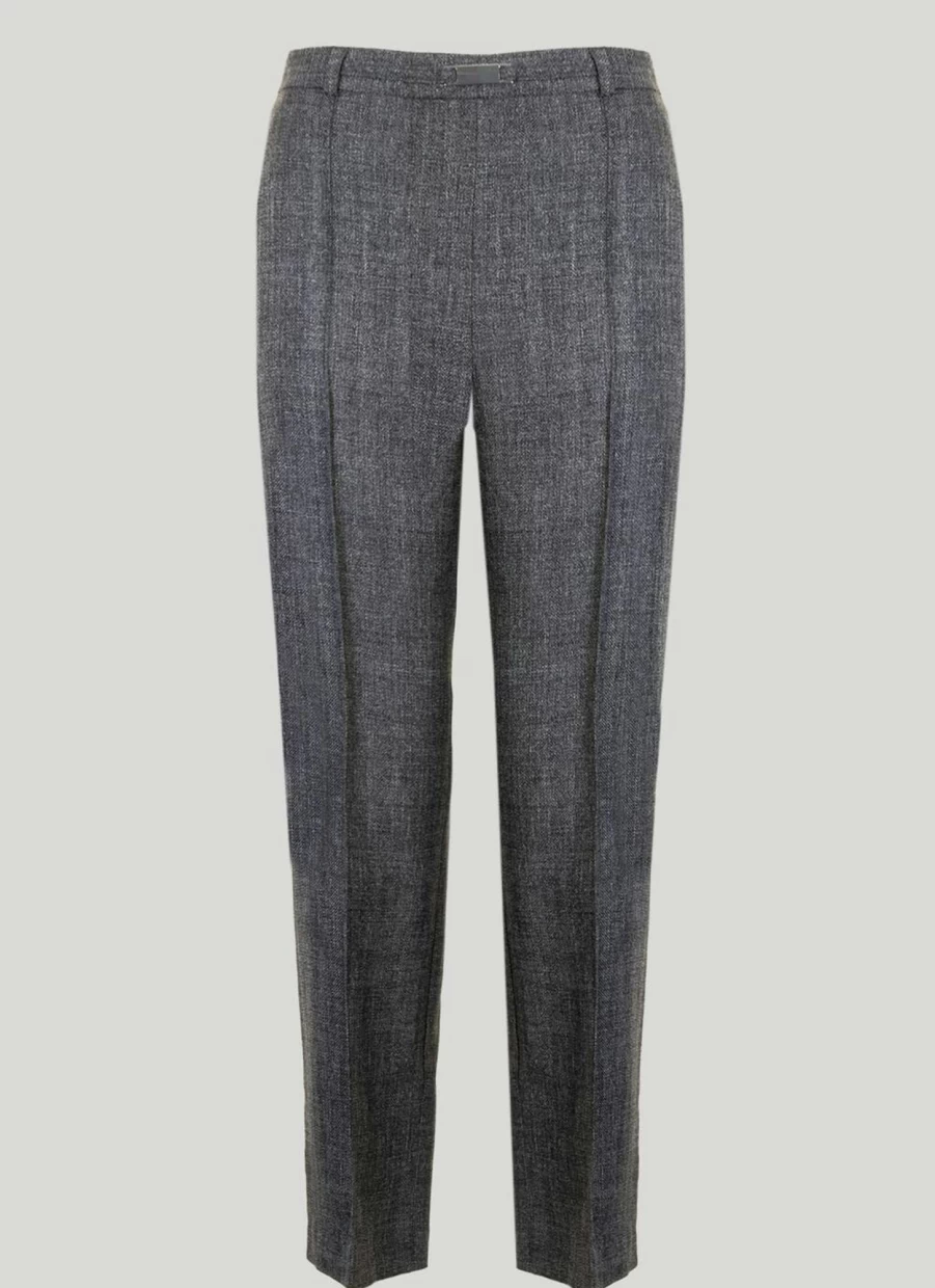 Honor Millburn Women's Classic Charcoal Trousers - Slim Fit High-Waisted Dress Pants for Office & Casual Wear