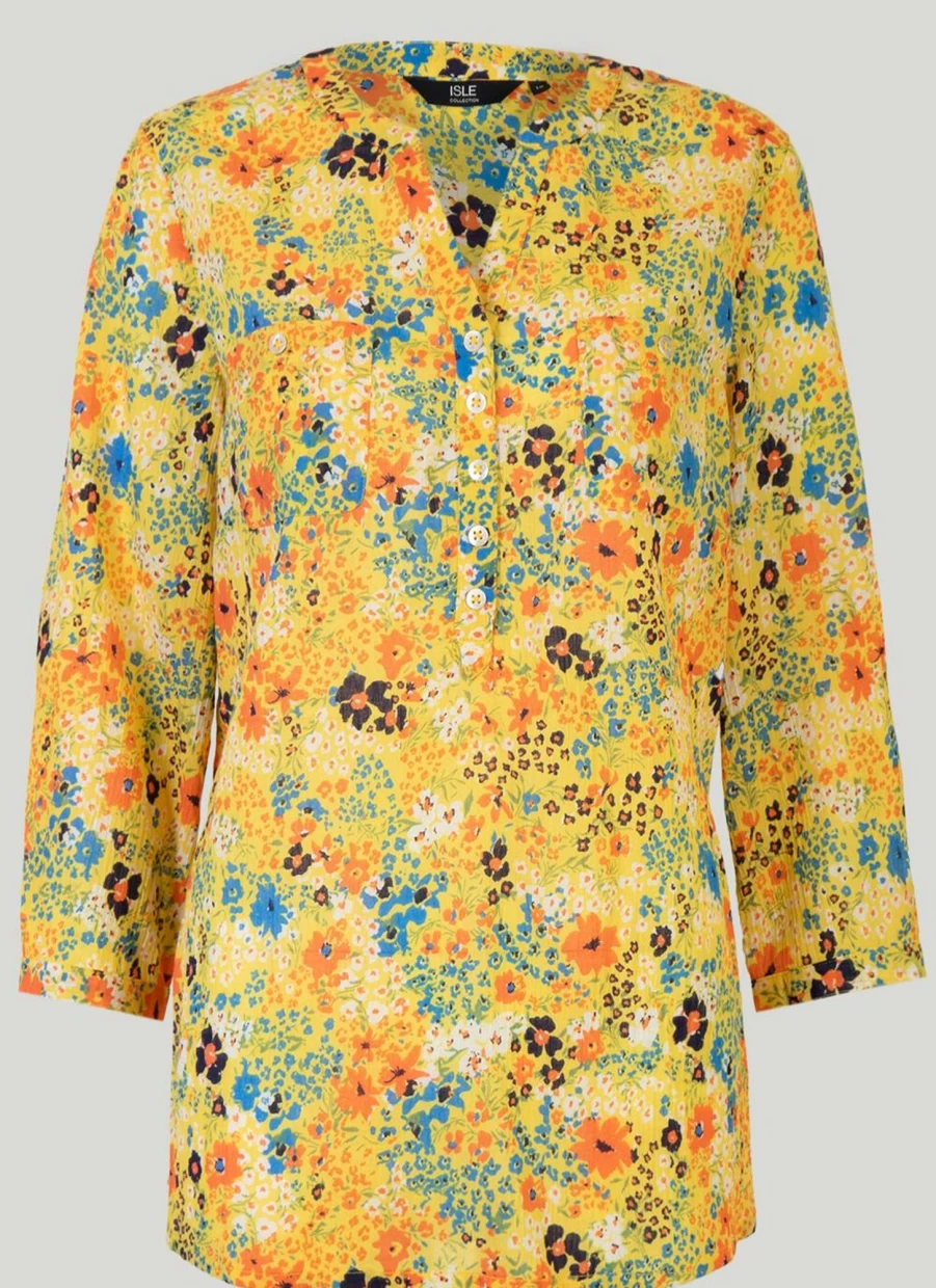 Isle Women's Printed Blouse - Stylish Floral Top for Casual Wear