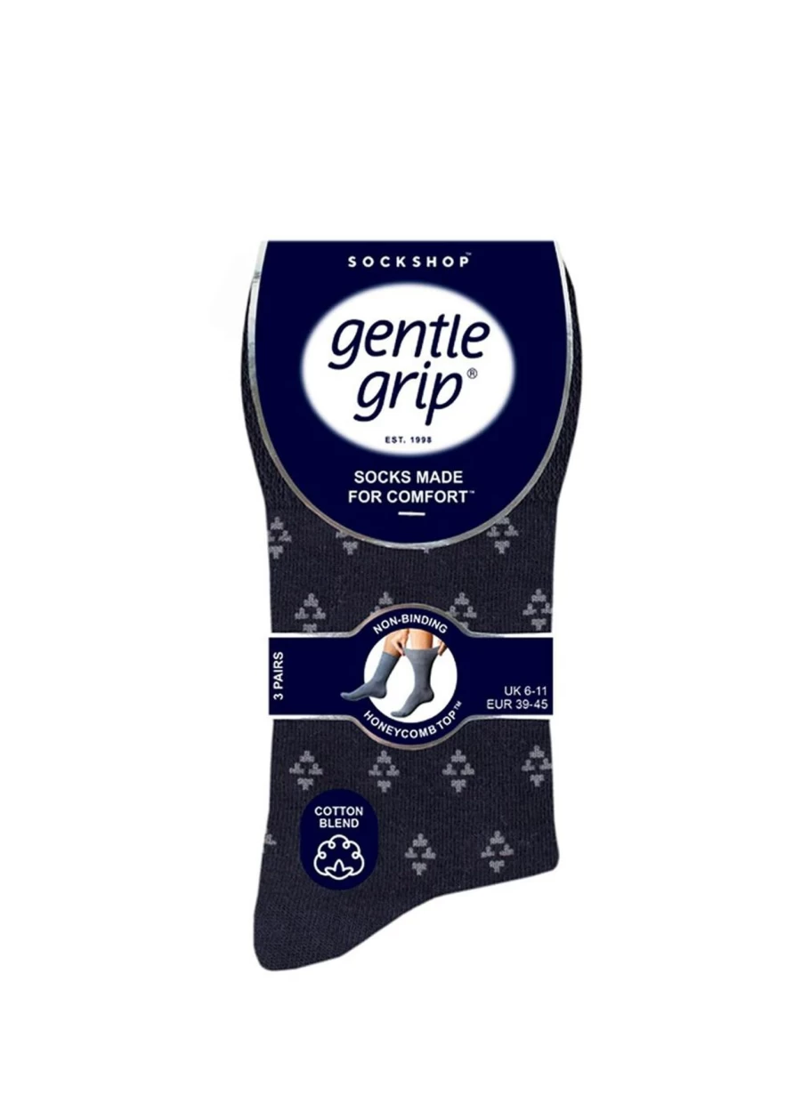 Gentle Grip Men's Athletic Socks 3 Pack - Comfortable Non-Slip Workout Socks for Running & Training
