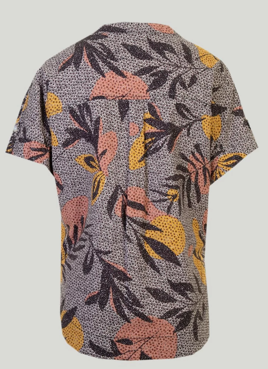 "Isle Women's Stylish Palm Print Blouse - Trendy Floral Top for Women"