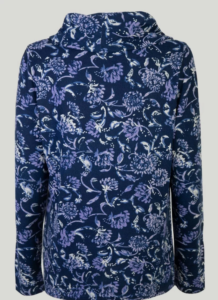 Isle Women's Stylish Print Cowl Neck Top - Trendy Flowy Blouse for Casual Wear