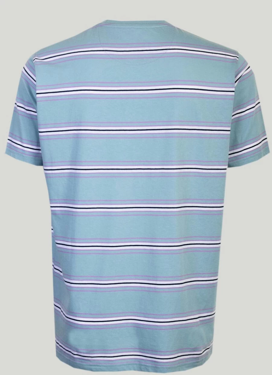 James Pringle Men's Multi Stripe Casual T-Shirt - Classic Striped Tee for Everyday Wear