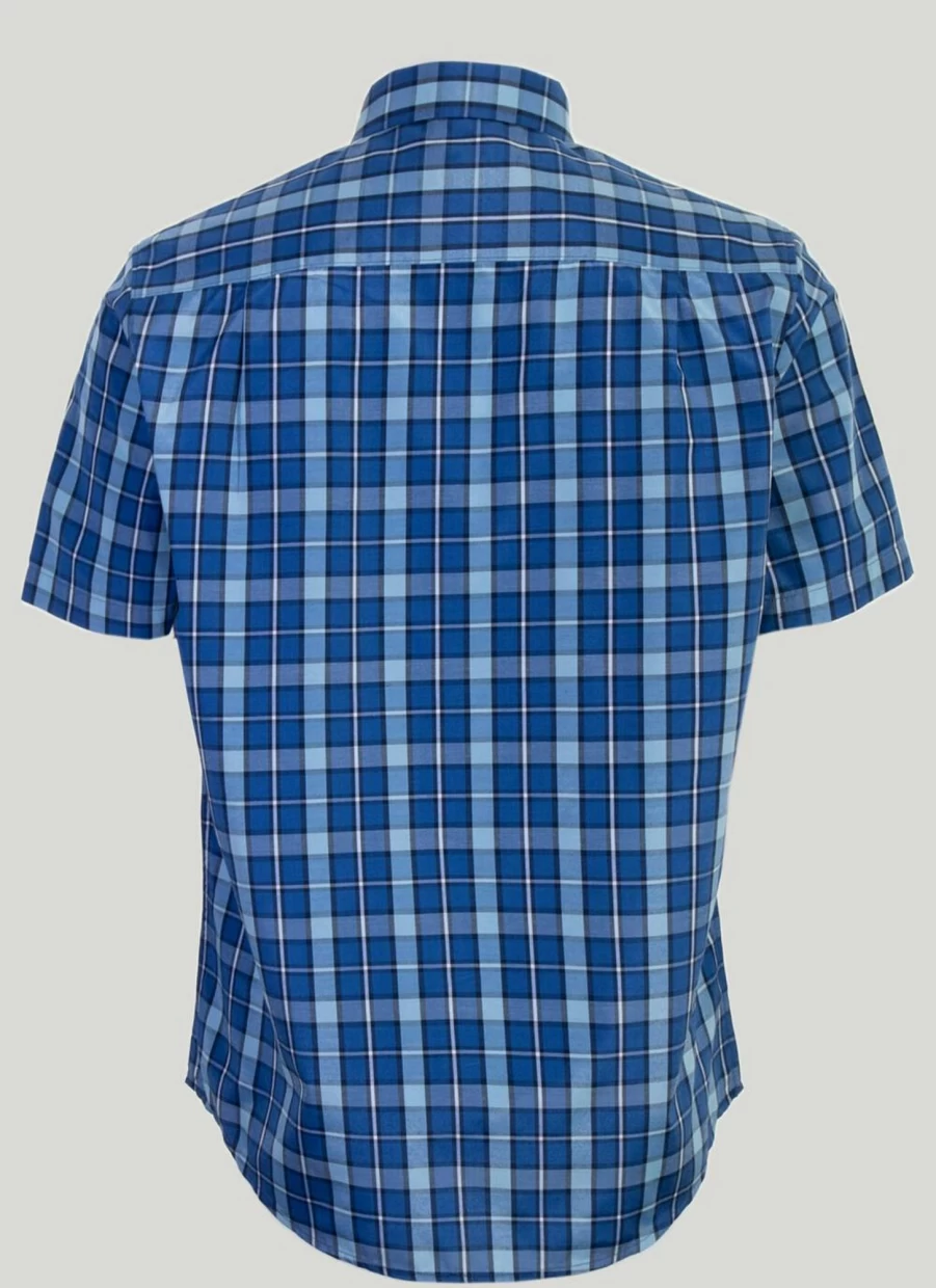 James Pringle Men's Classic Short Sleeve Check Shirt - Stylish Casual Plaid Button-Up for Men