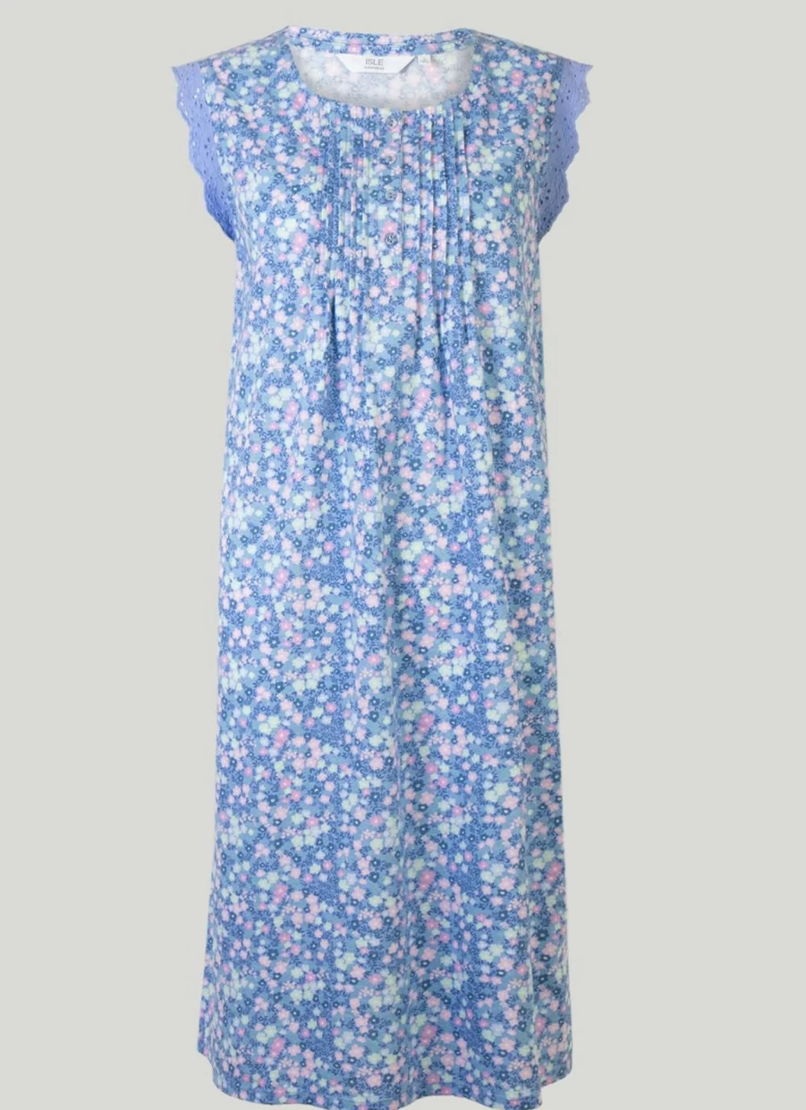 "Isle Women's Floral Print Nightie - Soft Comfort Sleepwear"