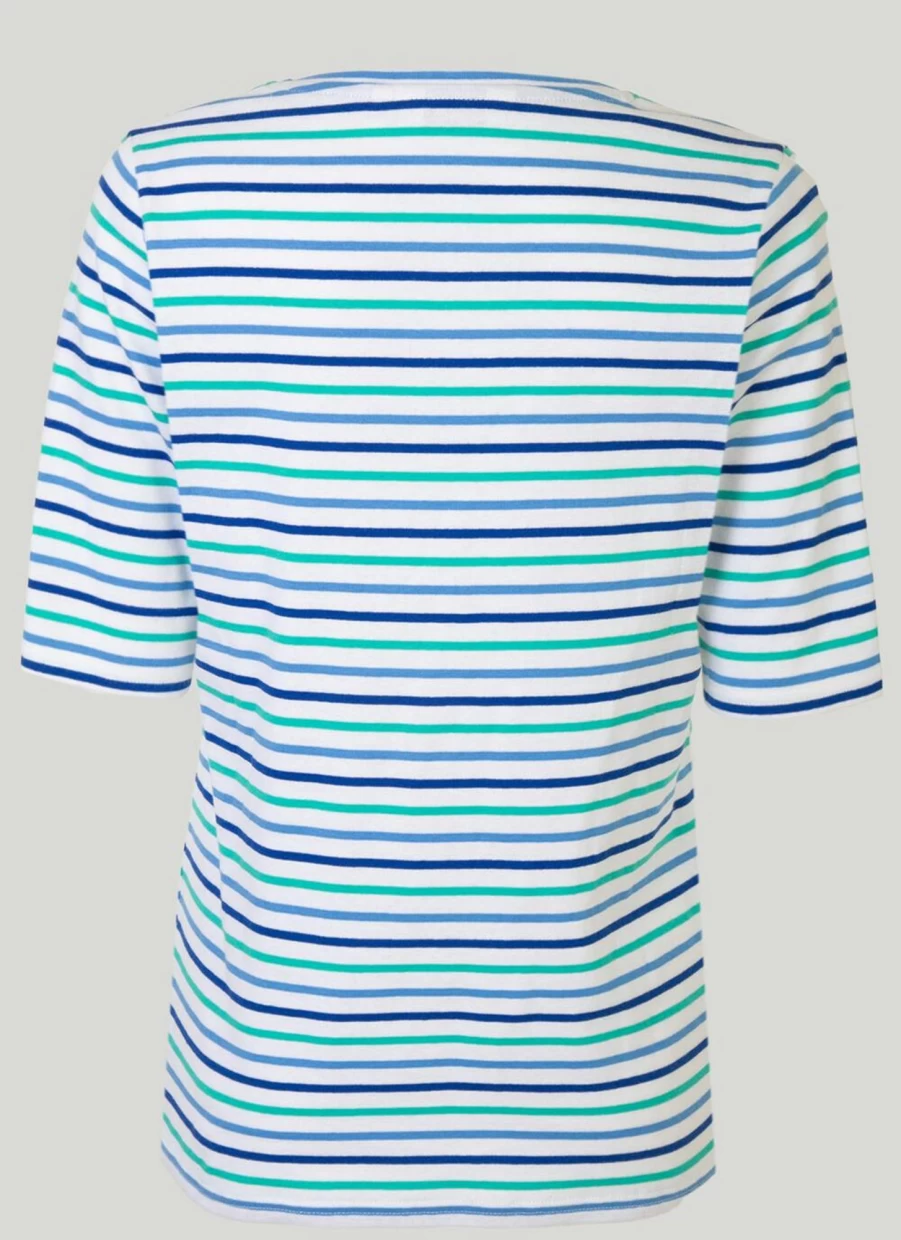 "Isle Women's Stripe T-Shirt: Classic Fit, Comfortable Cotton Top"