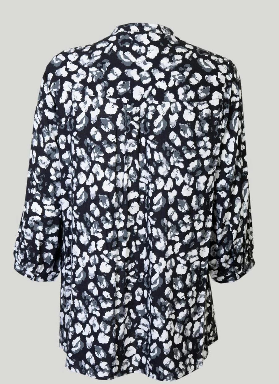 "Isle Women's Viscose Mandarin Collar Blouse"