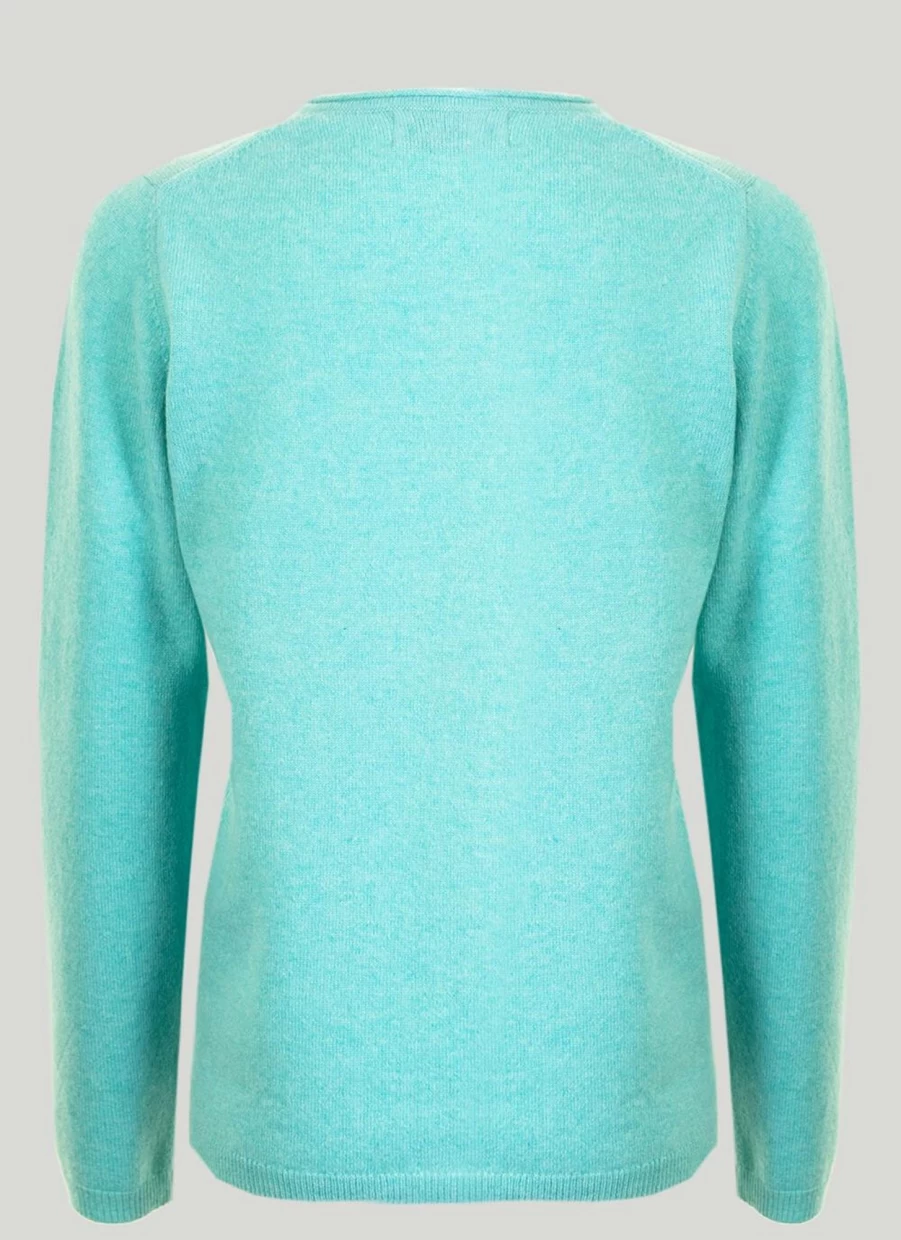Gleneagles Women's Cashmere V-Neck Jumper Soft Luxury Sweater