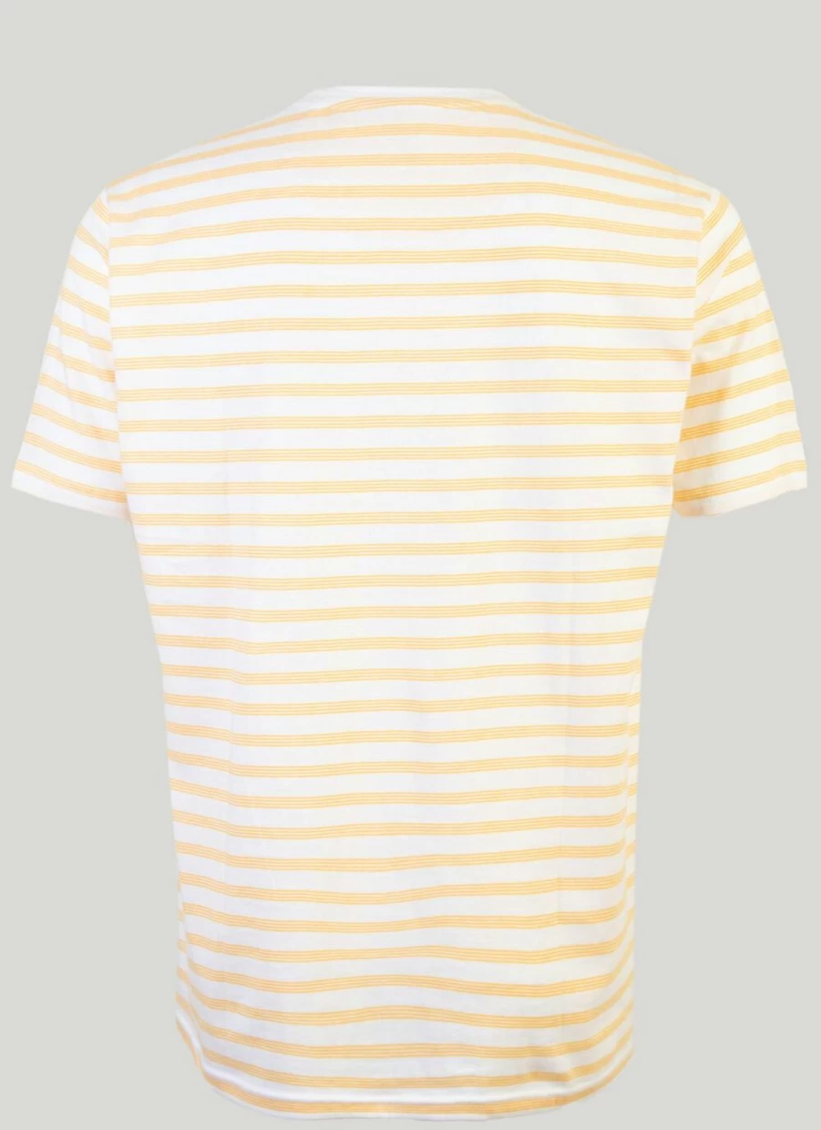 James Pringle Men's Fine Stripe Cotton T-Shirt - Classic Fit Casual Tee