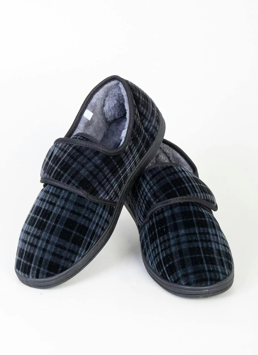 James Pringle Men's Quick-Fastening Touch Fasten Slippers