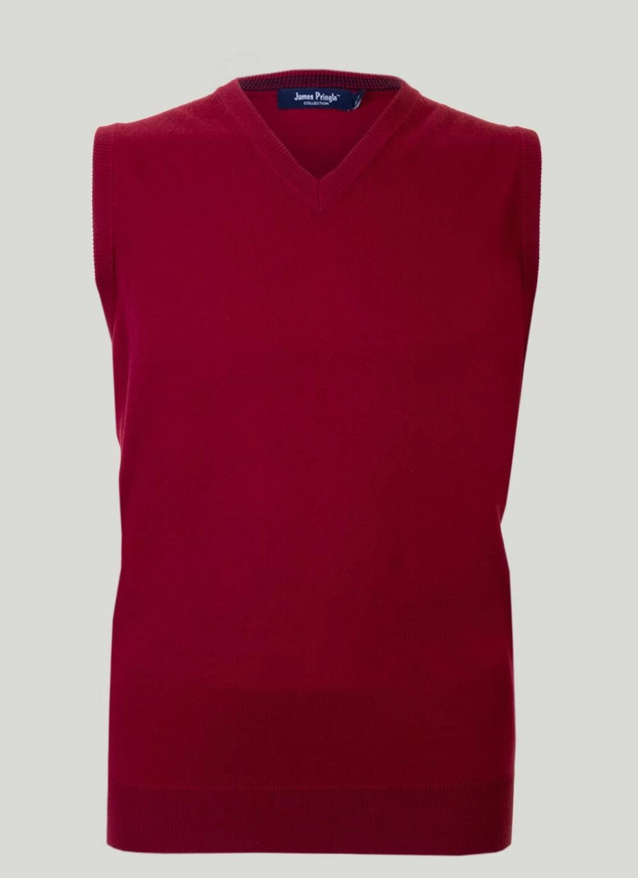 James Pringle Men's V-Neck Fine Knit Slipover Sweater