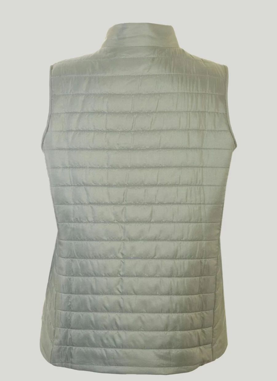 Country Rose Women's Quilted Padded Gilet - Warm Fleece Lined Vest for Winter